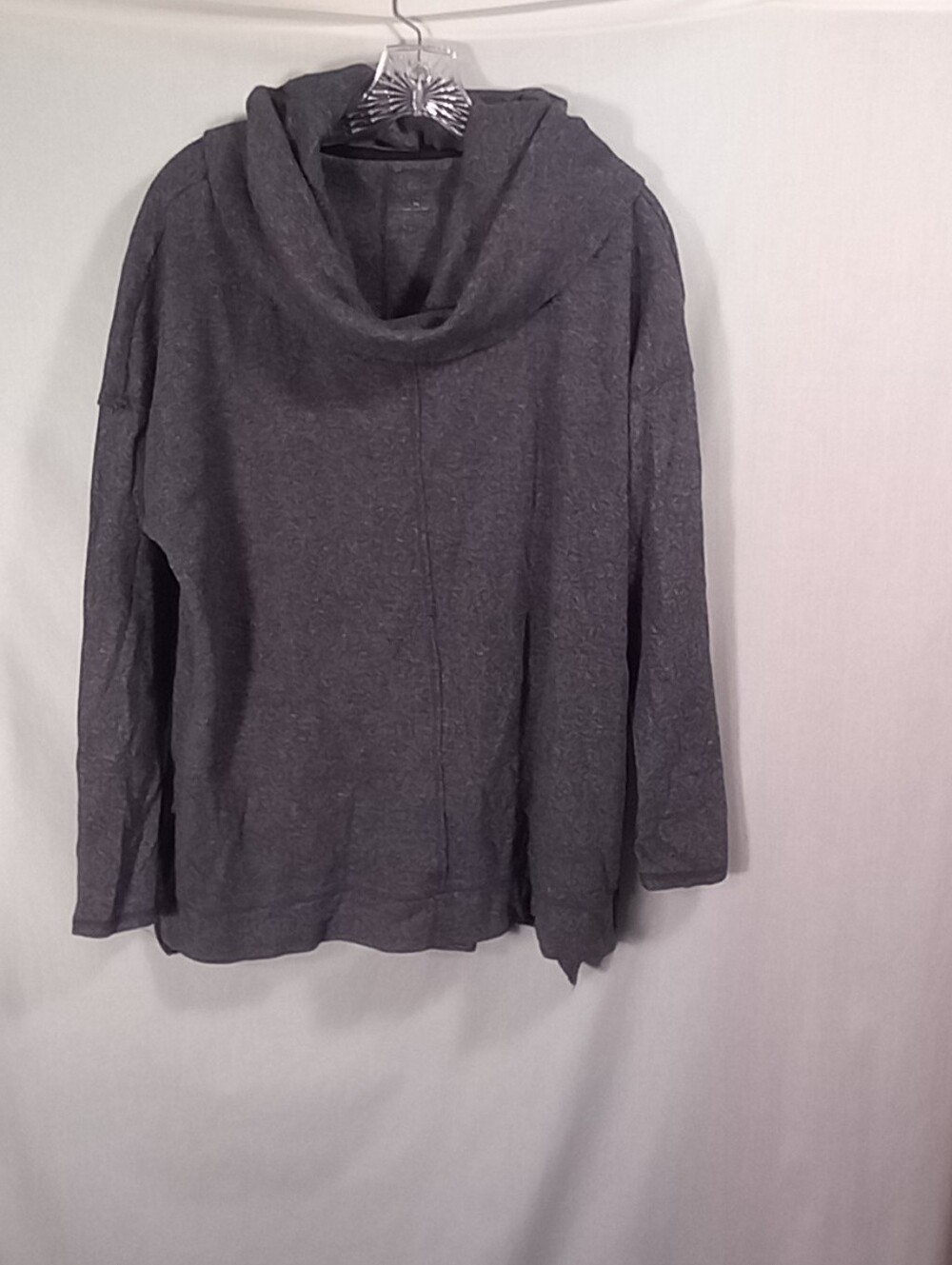 Calvin Klein Performance Charcoal Gray Cowl Neck Henley Top Size XL